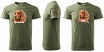 Pánské myslivecké tričko 129 PXT CREATIVE se psem khaki vel. 4XL - Obrázek (6)